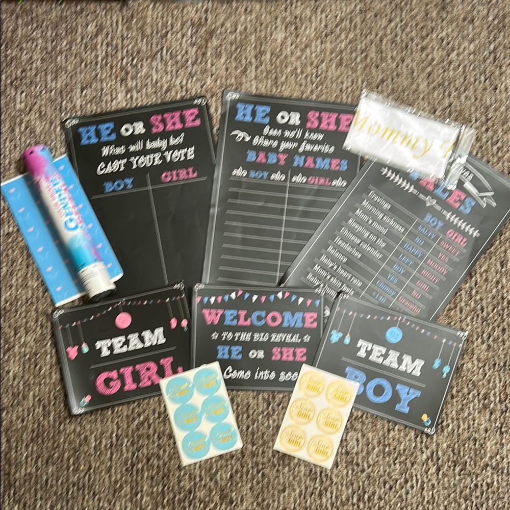 Gender Reveal Party Supplies Set